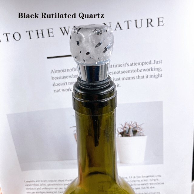 Korek do wina z naturalnego kryształu zamyka butelki czerwonego wina wielokrotnego użytku - Wianko - 17