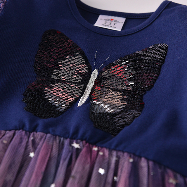 Dziewczęca sukienka motyl z cekinami i tiulem - VIKITA dzieci jesień kostiumy - Wianko - 23