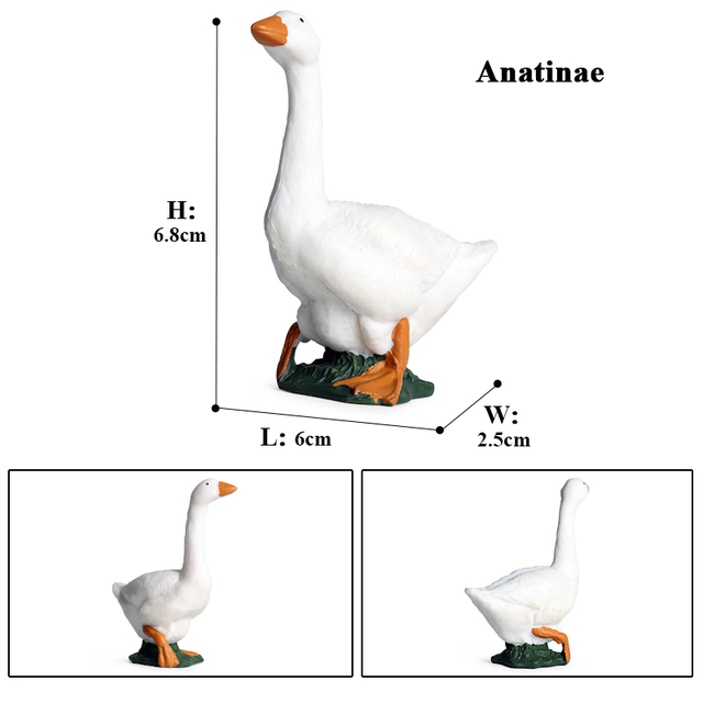 Figurka edukacyjna modelu kaczki z symulacją stada gęsi Farm Swan Goose Gaggle - zabawka dla dzieci z PCV - Wianko - 5