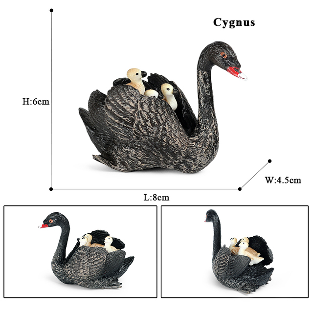 Figurka edukacyjna modelu kaczki z symulacją stada gęsi Farm Swan Goose Gaggle - zabawka dla dzieci z PCV - Wianko - 6