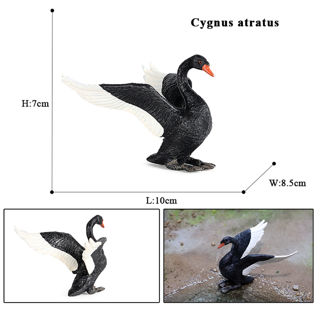 Figurka edukacyjna modelu kaczki z symulacją stada gęsi Farm Swan Goose Gaggle - zabawka dla dzieci z PCV - Wianko - 9