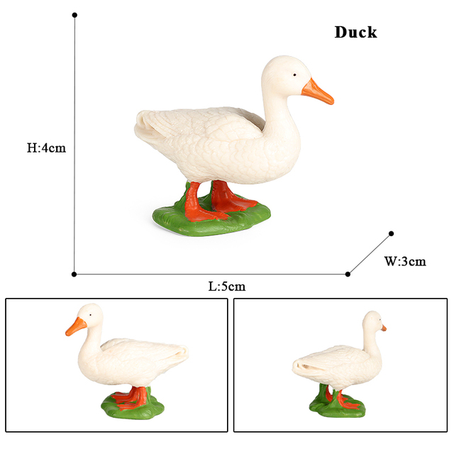 Figurka edukacyjna modelu kaczki z symulacją stada gęsi Farm Swan Goose Gaggle - zabawka dla dzieci z PCV - Wianko - 4
