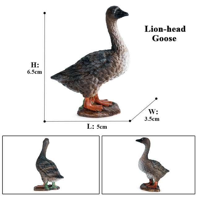 Figurka edukacyjna modelu kaczki z symulacją stada gęsi Farm Swan Goose Gaggle - zabawka dla dzieci z PCV - Wianko - 8