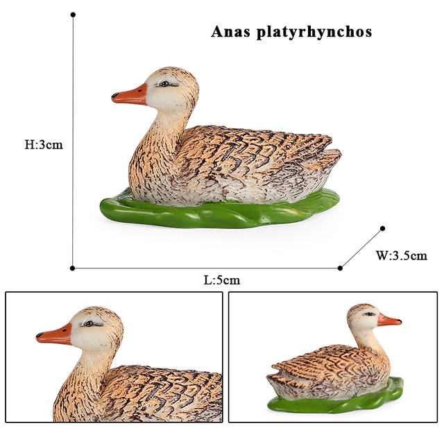 Figurka edukacyjna modelu kaczki z symulacją stada gęsi Farm Swan Goose Gaggle - zabawka dla dzieci z PCV - Wianko - 3