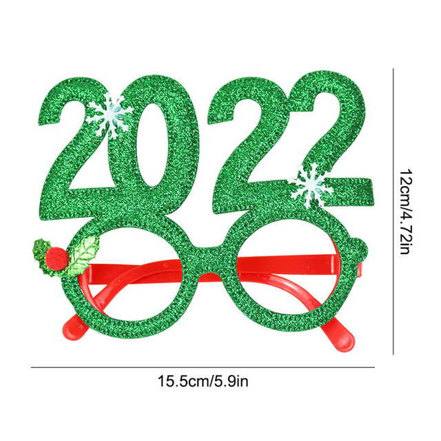 Okulary świąteczne Świętego Mikołaja z motywem choinki i łosia 2022 - rekwizyty imprezowe dla dzieci - Wianko - 7