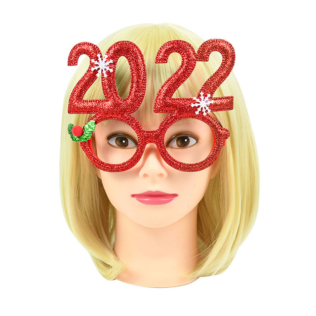 Okulary świąteczne Świętego Mikołaja z motywem choinki i łosia 2022 - rekwizyty imprezowe dla dzieci - Wianko - 13