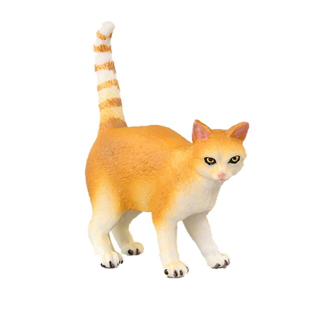 Mebelki zabawkowe - Mini Cat Figurka Model Słodki Kociak Zwierzęcy Symulacja Rzemiosło Miniaturowe Ozdoby do Domu - Wianko - 11