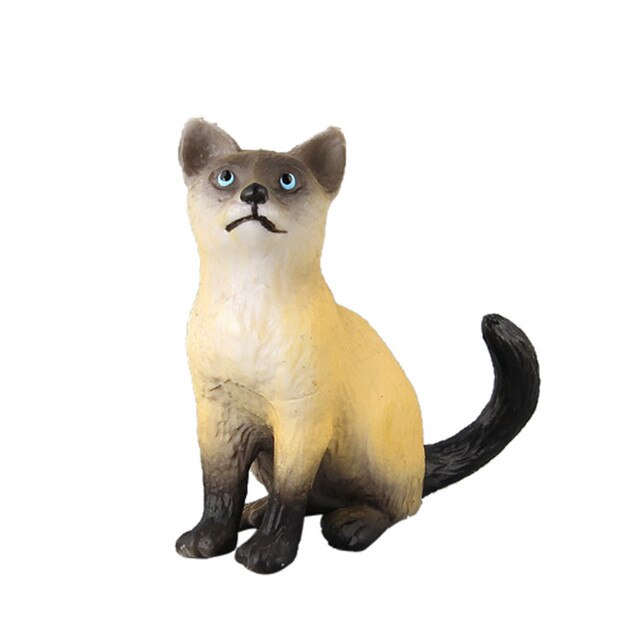 Mebelki zabawkowe - Mini Cat Figurka Model Słodki Kociak Zwierzęcy Symulacja Rzemiosło Miniaturowe Ozdoby do Domu - Wianko - 5