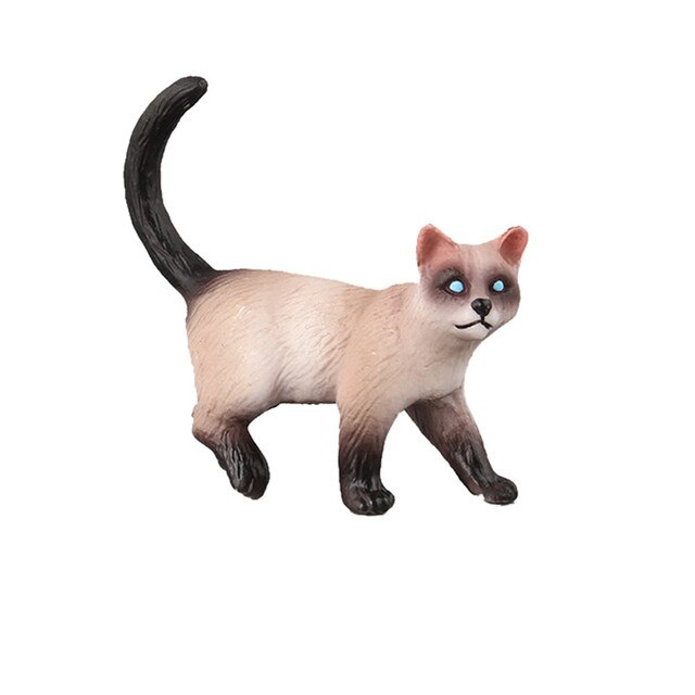 Mebelki zabawkowe - Mini Cat Figurka Model Słodki Kociak Zwierzęcy Symulacja Rzemiosło Miniaturowe Ozdoby do Domu - Wianko - 8