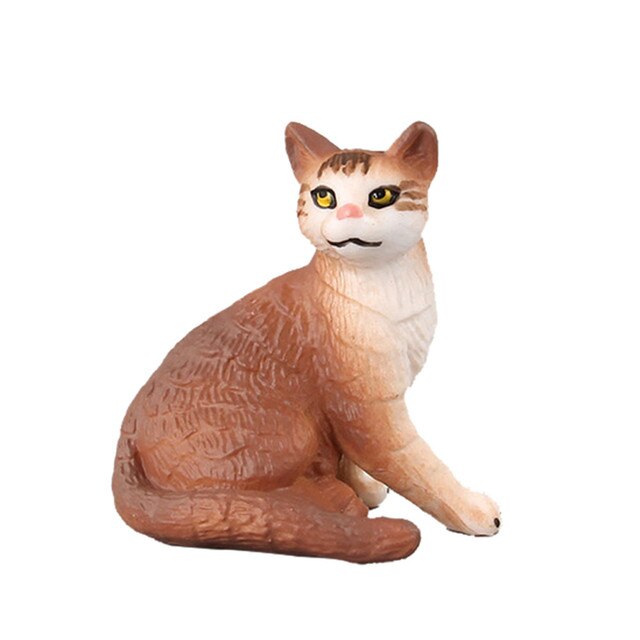 Mebelki zabawkowe - Mini Cat Figurka Model Słodki Kociak Zwierzęcy Symulacja Rzemiosło Miniaturowe Ozdoby do Domu - Wianko - 10