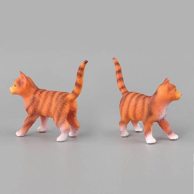Mebelki zabawkowe - Mini Cat Figurka Model Słodki Kociak Zwierzęcy Symulacja Rzemiosło Miniaturowe Ozdoby do Domu - Wianko - 26