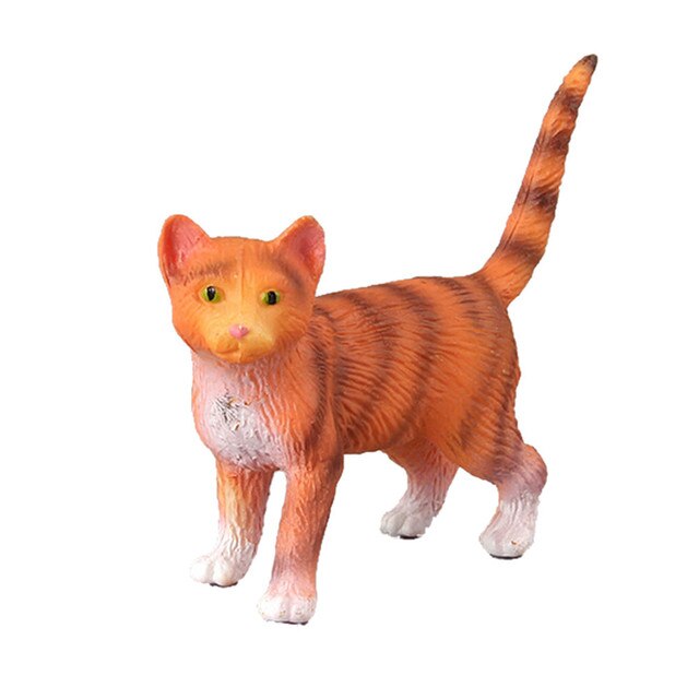Mebelki zabawkowe - Mini Cat Figurka Model Słodki Kociak Zwierzęcy Symulacja Rzemiosło Miniaturowe Ozdoby do Domu - Wianko - 9