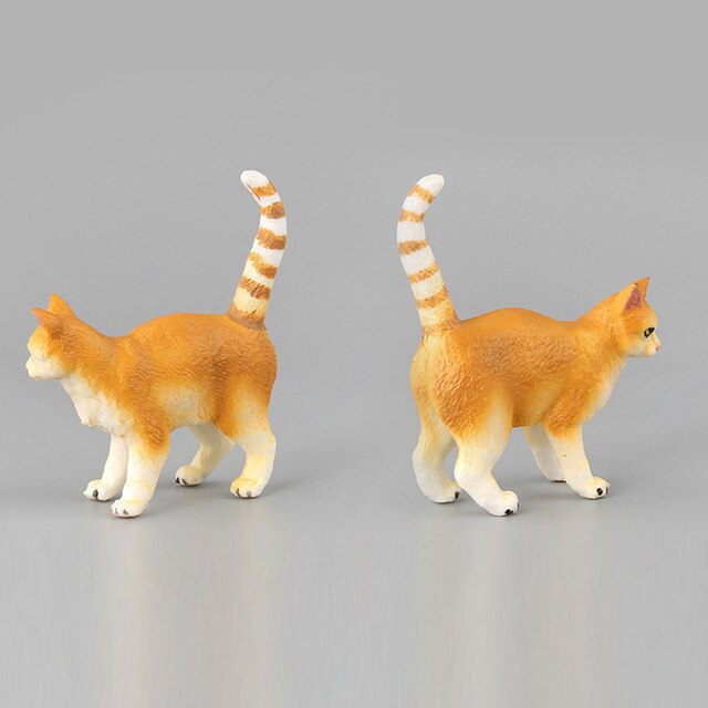 Mebelki zabawkowe - Mini Cat Figurka Model Słodki Kociak Zwierzęcy Symulacja Rzemiosło Miniaturowe Ozdoby do Domu - Wianko - 31