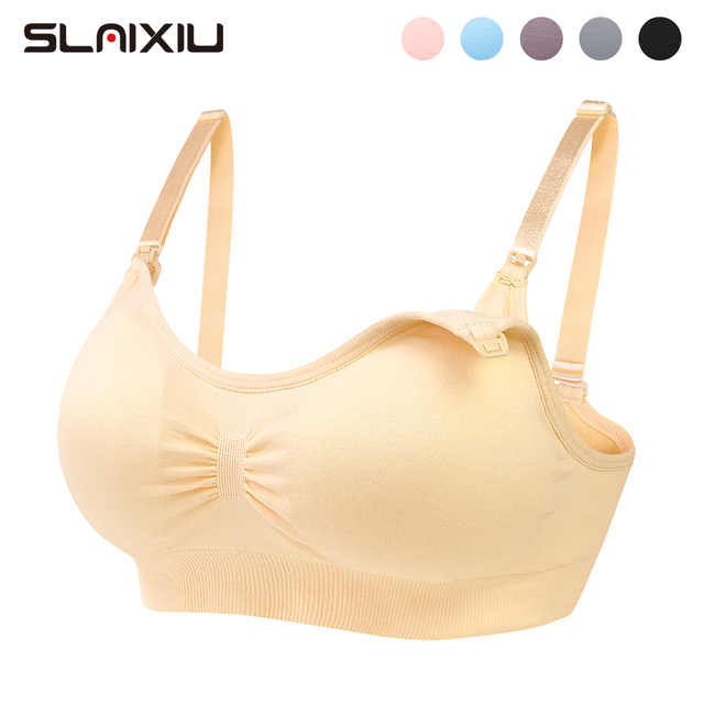 Biustonosze do karmienia piersią SLAIXIU - zestaw zawierający majtki i stanik ciążowy oraz do karmienia dla kobiet - Wianko - 1