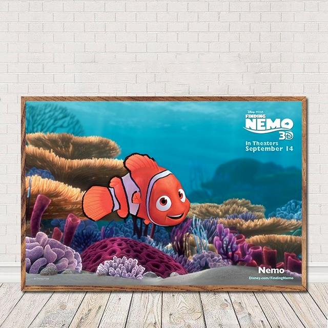 Płótno malarstwo Anime plakat Cartoon znalezienie Nemo ściany plakaty i wydruki artystyczne wystrój salonu obraz dekoracji wnętrzMalarstwo na płótnie - Anime plakat Cartoon znalezienie Nemo - dekoracja wnętrza salonu - Wianko - 7