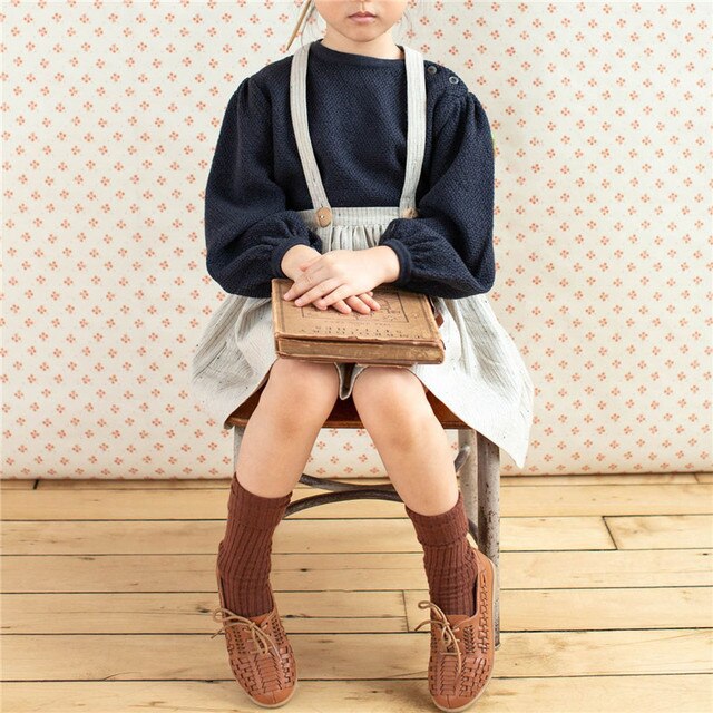 Bufiasty sweter EnkeliBB Soor Ploom dla dziewczynki, w stylu vintage z wiosennymi rękawami - jakość top, marka design - Wianko - 12