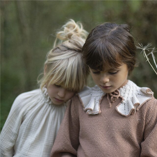 Bufiasty sweter EnkeliBB Soor Ploom dla dziewczynki, w stylu vintage z wiosennymi rękawami - jakość top, marka design - Wianko - 13