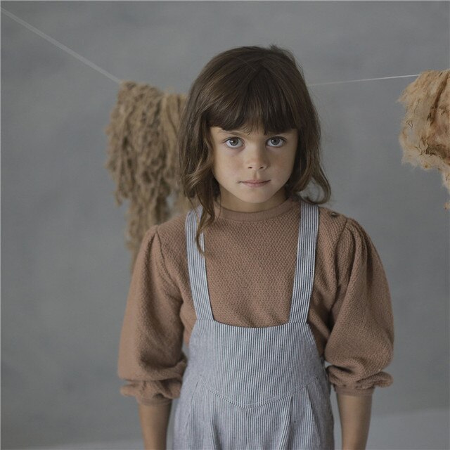 Bufiasty sweter EnkeliBB Soor Ploom dla dziewczynki, w stylu vintage z wiosennymi rękawami - jakość top, marka design - Wianko - 15