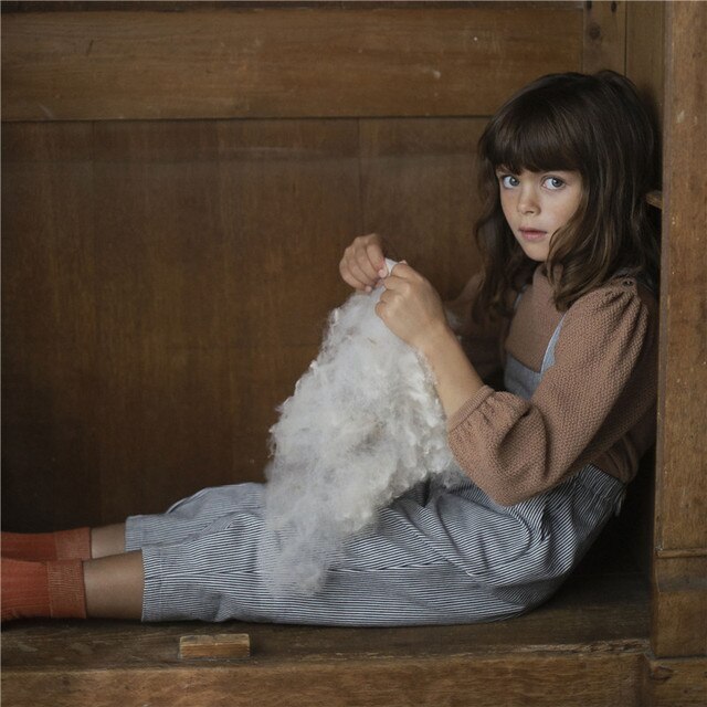 Bufiasty sweter EnkeliBB Soor Ploom dla dziewczynki, w stylu vintage z wiosennymi rękawami - jakość top, marka design - Wianko - 16