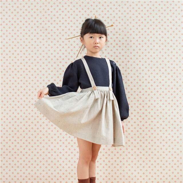 Bufiasty sweter EnkeliBB Soor Ploom dla dziewczynki, w stylu vintage z wiosennymi rękawami - jakość top, marka design - Wianko - 10