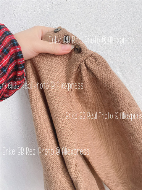 Bufiasty sweter EnkeliBB Soor Ploom dla dziewczynki, w stylu vintage z wiosennymi rękawami - jakość top, marka design - Wianko - 3
