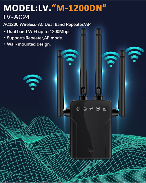 Bezprzewodowy wzmacniacz sygnału Wi-Fi Router z dostępem do internetu 1200 mb/s - Wianko - 6