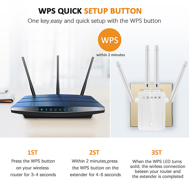 Bezprzewodowy wzmacniacz sygnału Wi-Fi Router z dostępem do internetu 1200 mb/s - Wianko - 9