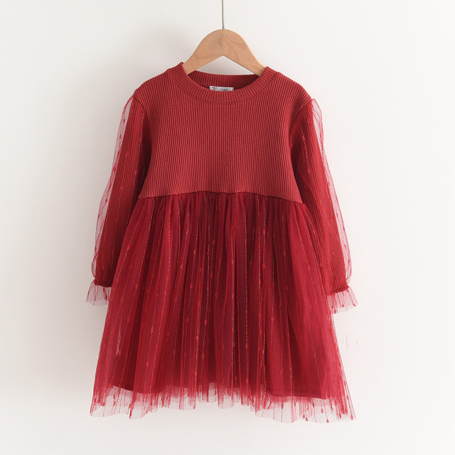 Sukienka Melario dla małych dziewczyn - dzianinowe ubrania dla dzieci na przyjęcie bożonarodzeniowe i inne okazje - Wianko - 29