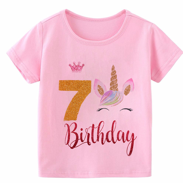 Dziewięciolatka: Dziewczęca koszulka z grafiką jednorożca na urodziny - Wianko - 13