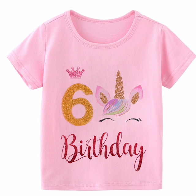 Dziewięciolatka: Dziewczęca koszulka z grafiką jednorożca na urodziny - Wianko - 19