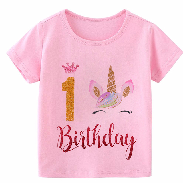 Dziewięciolatka: Dziewczęca koszulka z grafiką jednorożca na urodziny - Wianko - 5