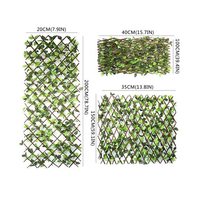 Zielone ogrodzenie z chowanymi sztucznymi roślinami - liście bluszczu, UV-chronione, wiszące, dekoracja ogrodu - Wianko - 7