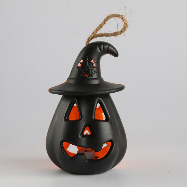 Lampa wisząca Halloween z dynią LED DIY - straszny duch latarnia i świeca dekoracji domu - rekwizyty dla dzieci - Wianko - 1