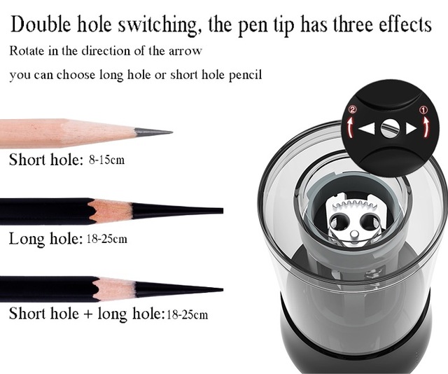 Profesjonalna elektryczna temperówka Tenwin Art do ołówków. Automatyczna, zasilana przez USB. Artykuły papiernicze - Wianko - 6