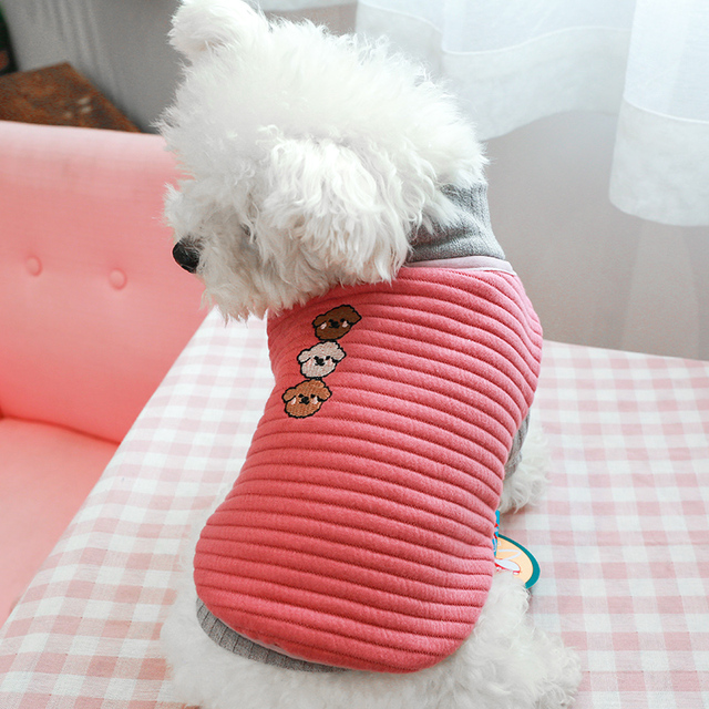 PETCIRCLE Ciepła podkoszulka dla małych psów - ubranko wiosenne i jesienne dla trzech szczeniąt i kota - Wianko - 3