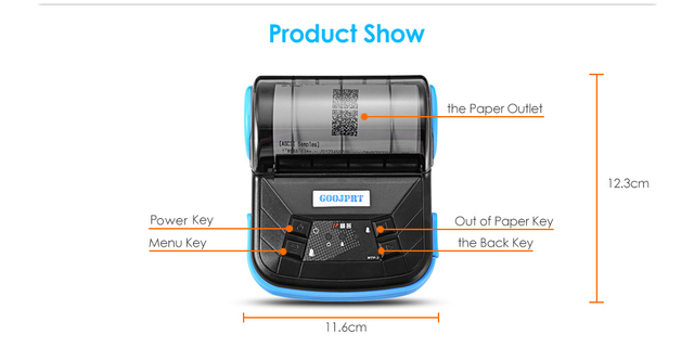 Mini drukarka termiczna MTP-3 80mm z Bluetooth do paragonów przenośna i bezprzewodowa - Android, iOS, Windows - Wianko - 5