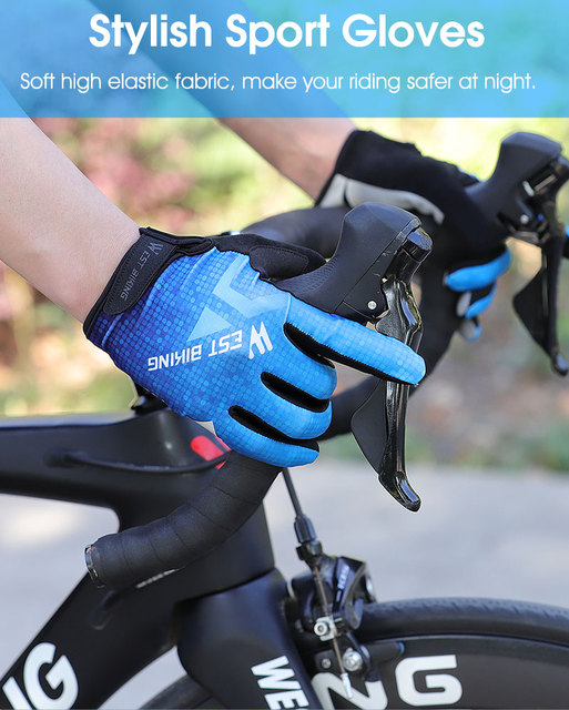 Rękawiczki rowerowe West Biking letnie unisex MTB i drogowe motocykl Running Fitness rękawice rowerowe oddychające - Wianko - 3