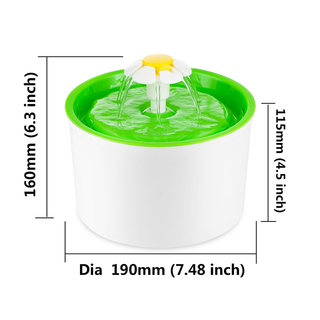 Podajnik wody dla zwierząt 1.6L z fontanną, super cicha miska do picia dla psa i kota - Wianko - 6