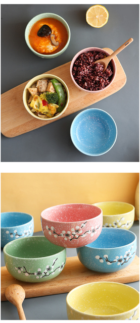 Miseczka ceramiczna chińskiego stylu w kolorze śliwkowym, łatwa w czyszczeniu i zagęszczająca, 4 kolory dostępne - Wianko - 8