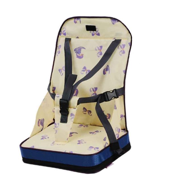 Siedzisko podwyższane dla dzieci - Przenośne krzesełko dla mamy, torba z pasem bezpieczeństwa i bib - praktyczne i składane - Wianko - 5