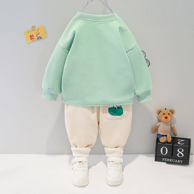 Dwuczęściowy zestaw ubrań dla dzieci w wieku 0-4 lat - cartoon body z długim rękawem, wiosenny styl 2022, dla chłopców i dziewczynek - Wianko - 6
