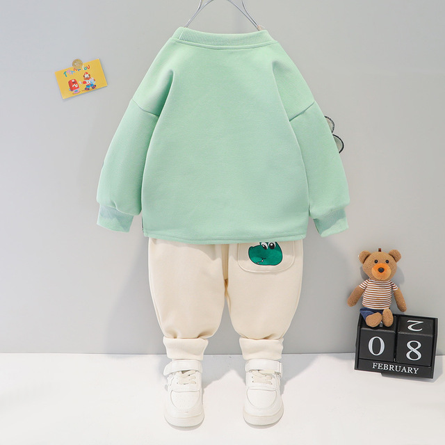 Dwuczęściowy zestaw ubrań dla dzieci w wieku 0-4 lat - cartoon body z długim rękawem, wiosenny styl 2022, dla chłopców i dziewczynek - Wianko - 16
