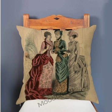 Poszewka na poduszkę luksusowa lniana z motywem Europejskiej Ery Victorii dla eleganckiej dekoracji wnętrz - Wianko - 11