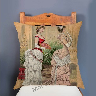 Poszewka na poduszkę luksusowa lniana z motywem Europejskiej Ery Victorii dla eleganckiej dekoracji wnętrz - Wianko - 3