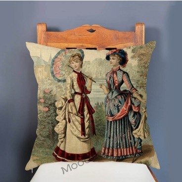 Poszewka na poduszkę luksusowa lniana z motywem Europejskiej Ery Victorii dla eleganckiej dekoracji wnętrz - Wianko - 6