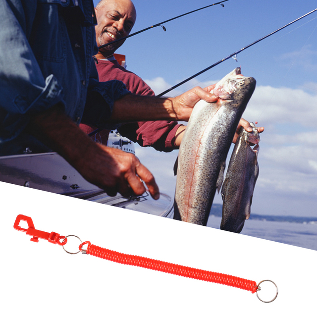 Czerwony brelok z linką wędkarską Hombre – bezpieczne zabezpieczenie kluczy w formie narzędzia do ryby - Wianko - 6