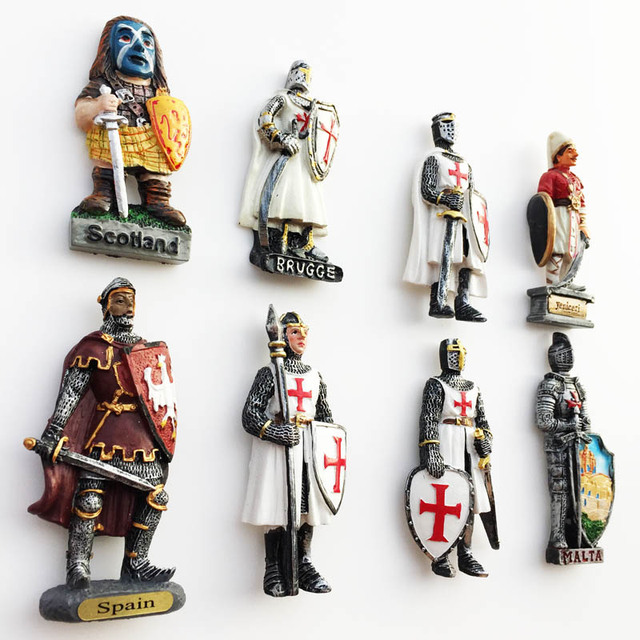 Krucjaty w Europie - Magnes na lodówkę z wizerunkiem wojownika Spartan z Rzymu, Włoch, Szkocji, Malty, Hiszpanii, Brugge, Grecji i Turcji. Idealny do ozdabiania lodówek - Home Decor - Wianko - 20