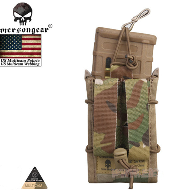 Nowy pokrowiec na polowanie Airsoft z pojedynczym magazynem EM6345 MOLLE od marki Emerson - khaki/brązowy/czarny - Wianko - 2