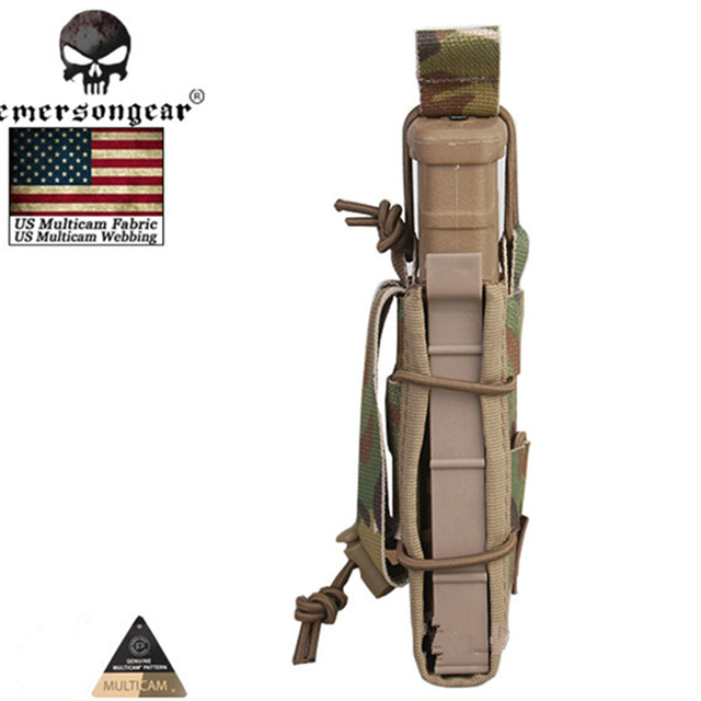 Nowy pokrowiec na polowanie Airsoft z pojedynczym magazynem EM6345 MOLLE od marki Emerson - khaki/brązowy/czarny - Wianko - 3