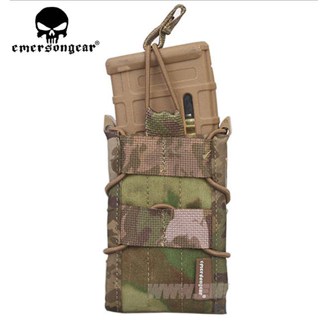 Nowy pokrowiec na polowanie Airsoft z pojedynczym magazynem EM6345 MOLLE od marki Emerson - khaki/brązowy/czarny - Wianko - 22